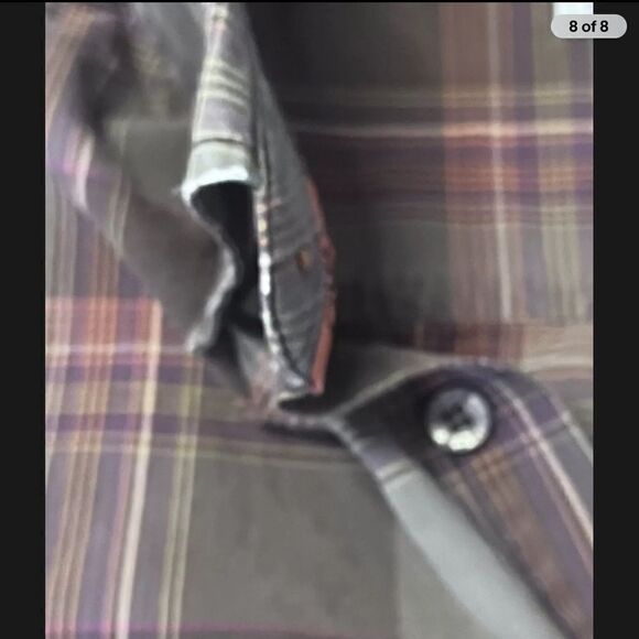 Cinch Plaid Shirt Button Down Mens Brown Medium Western Long Sleeve Cowboy - Picture 8 of 8